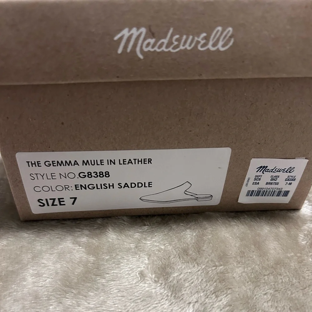 Madewell Gemma mule in English Saddle size 7 - Picture 8 of 8